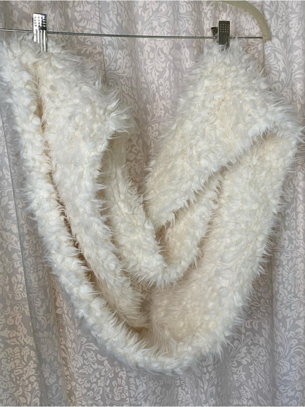 Cozy Faux Fur Infinity Scarf in Cream